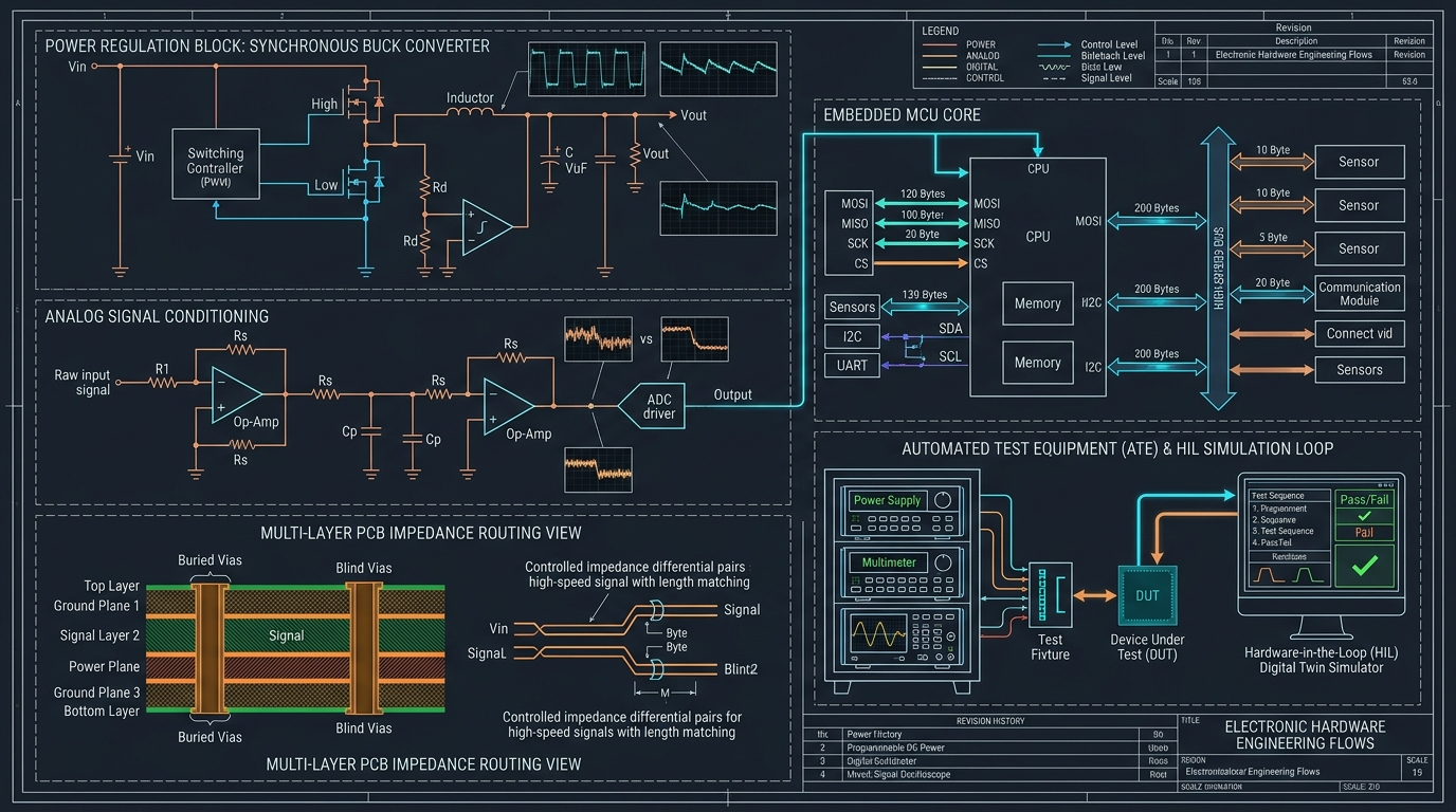 Electronic Engineering Technology System Design and Automated Test Architecture Blueprint