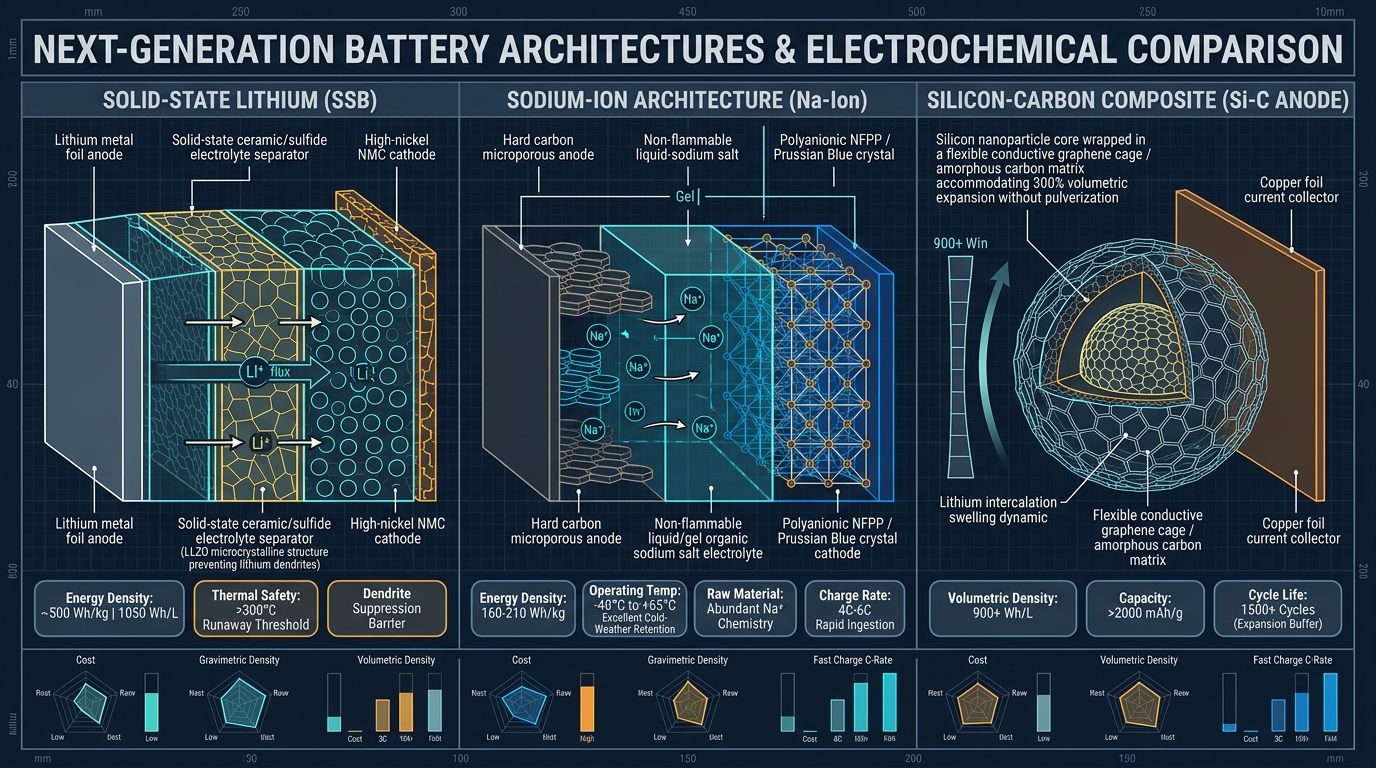 Next-Generation Battery Technology Architectures and Electrochemical Comparison Blueprint